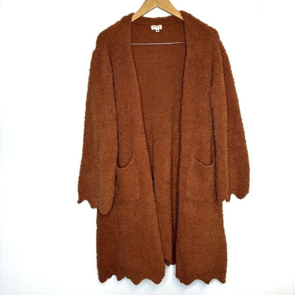 POL Sweaters - POL Cozy Chunky Oversized Brown Cardigan Size Medium